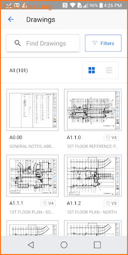 Bluebeam Drawings screenshot