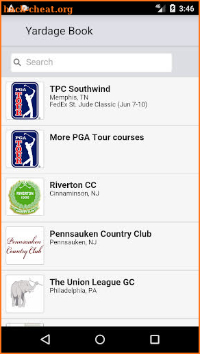 BlueGolf Yardage Book screenshot