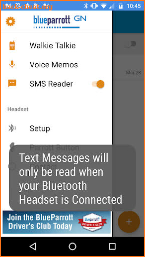 BlueParrott App screenshot