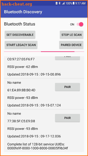 Bluetooth Discovery : Bluetooth LE Scanner screenshot