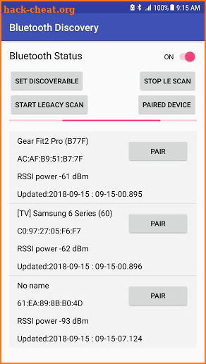 Bluetooth Discovery : Bluetooth LE Scanner screenshot