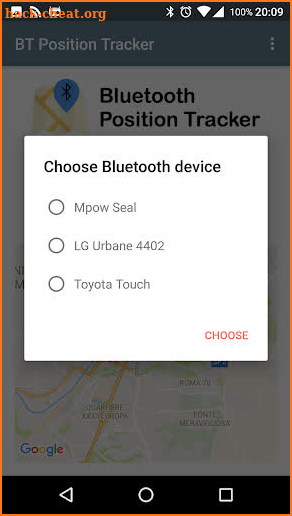 Bluetooth Position Tracker screenshot