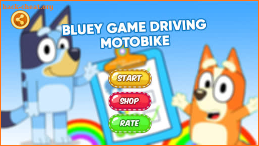 Bluey Cartoon Game Motobike screenshot