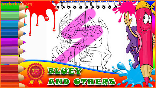 Bluey Drawing/coloring Book screenshot