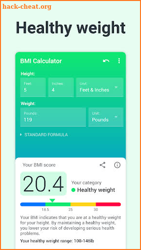 BMI Calculator screenshot