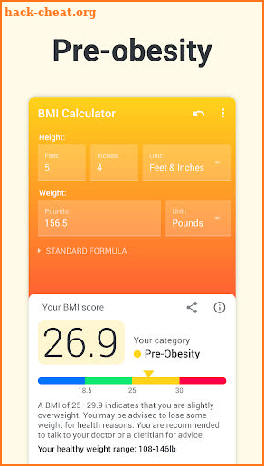 BMI Calculator screenshot