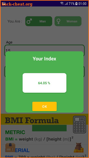 BMI Calculator screenshot