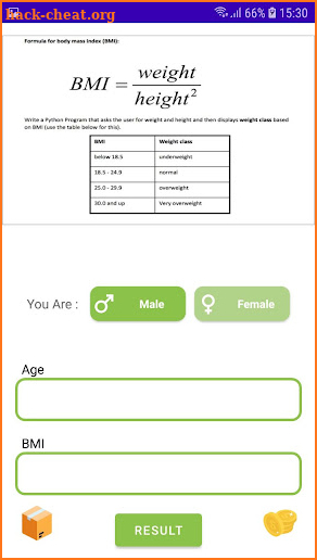 BMI Calculator screenshot