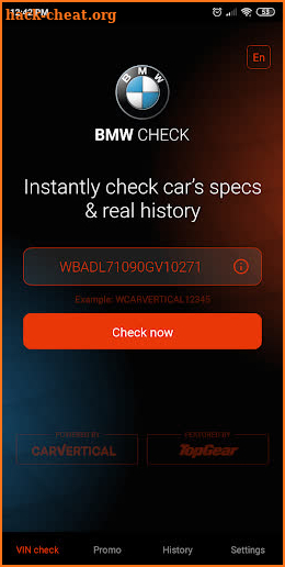 BMW History Check: Free VIN Decoder screenshot