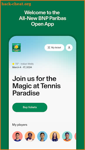 BNP Paribas Open Official screenshot