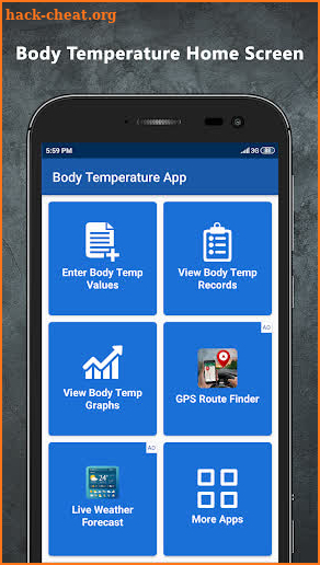 Body Temperature App screenshot