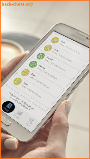 Body Temperature : Fever History Diary screenshot