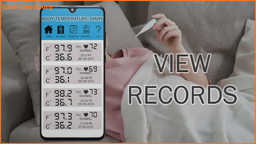 Body Temperature : Fever History Thermometer Diary screenshot