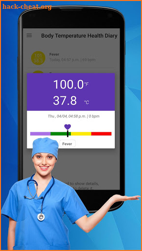 Body Temperature - Fever Thermometer Checker Diary screenshot