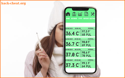 Body Temperature : Fever Thermometer History Diary screenshot