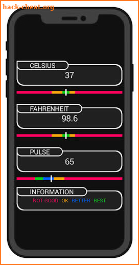 Body Temperature Thermometer Check Values screenshot