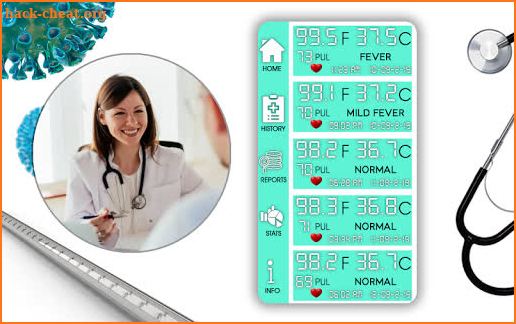 Body Temperature Thermometer : Fever Checker Diary screenshot