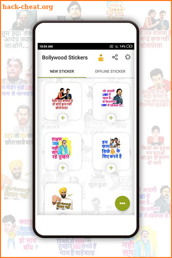 bollywood song stickers for whatsapp screenshot