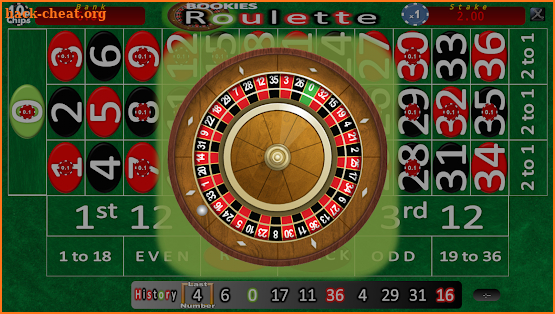 Bookies Roulette Simulation screenshot