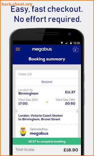 Booking for Mega Bus & Coaches screenshot