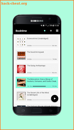 Booktime — audiobook player screenshot