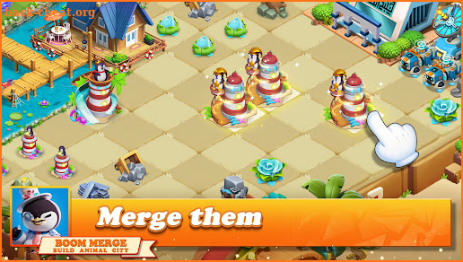 Boom Merge : Build Animal City screenshot