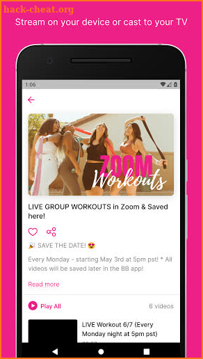 Booty Bands & Barbells App screenshot