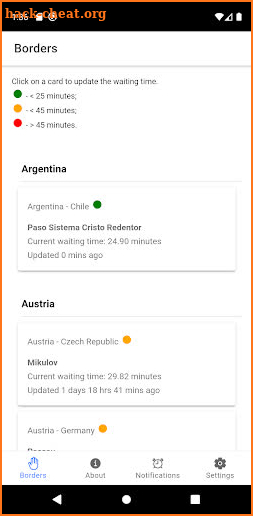 Border Waiting Times screenshot