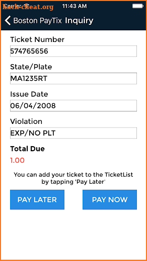 Boston PayTix screenshot