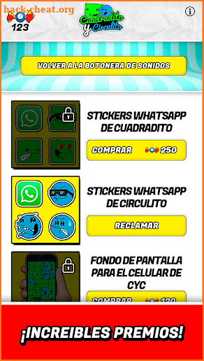 Botonera Cuadradito y Circulito screenshot