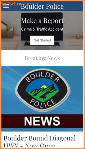 Boulder Police Department screenshot