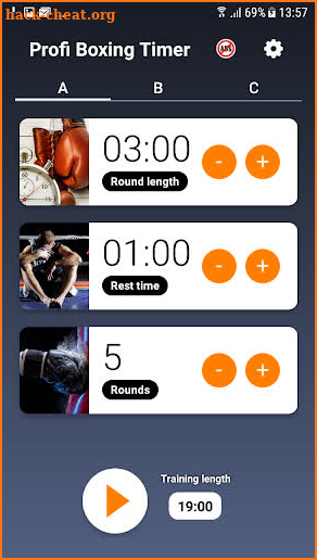 Boxing round interval timer PRO screenshot