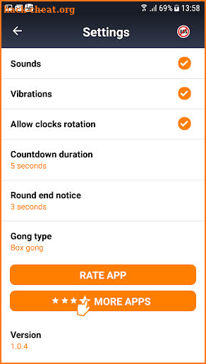 Boxing round interval timer PRO screenshot