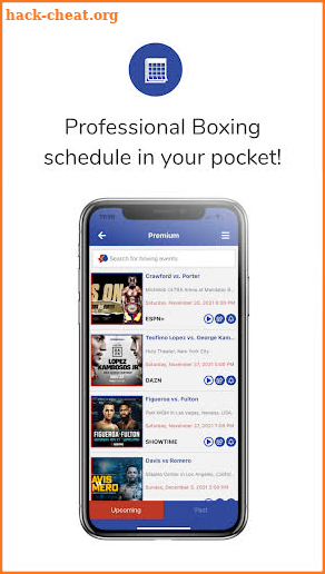 Boxing Showtimes screenshot