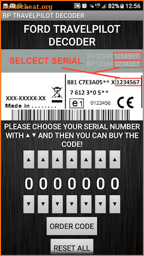 BP Travelpilot Radio Code Decoder screenshot