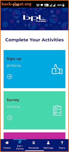 BPL Plasma Rewards Program screenshot