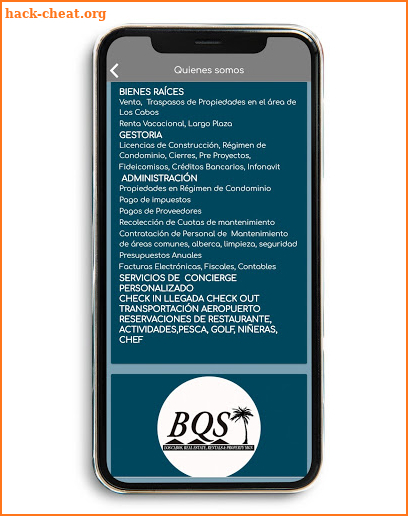 BQS Los Cabos Inmobiliaria screenshot