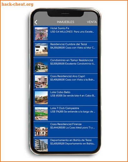 BQS Los Cabos Inmobiliaria screenshot