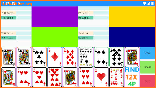 Brain Card Game - Find12X 4P screenshot