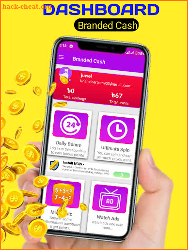 Branded Cash - Free Cash Reward screenshot