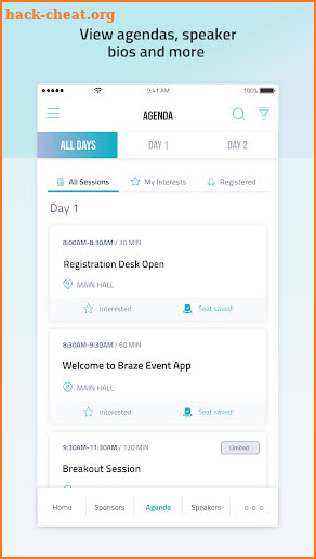 Braze Events screenshot