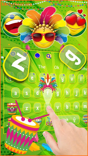 Brazil Carnival Emoji Keyboard Theme😉 screenshot