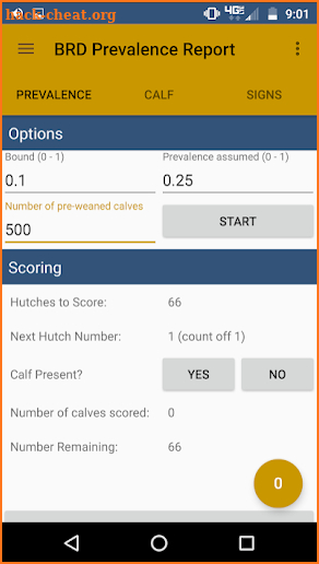 BRD Calf Scoring screenshot