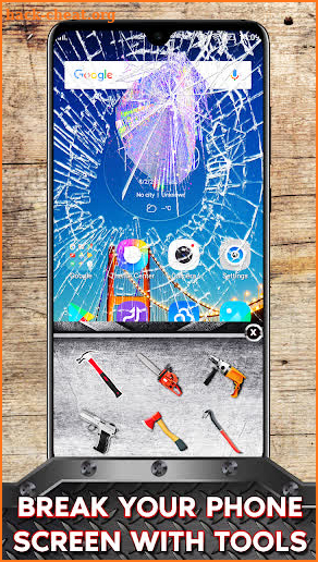 Break Screen Glass App Prank screenshot