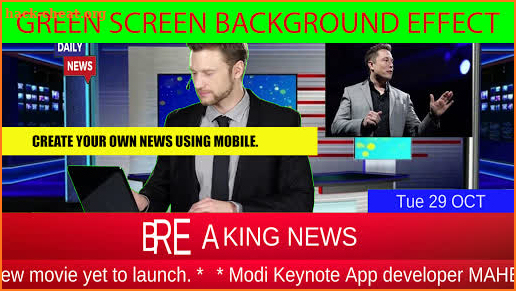 Breaking News Video Maker : Green Screen TV Studio screenshot