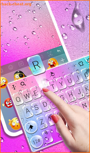 Bright Colorful Water Drop Keyboard screenshot