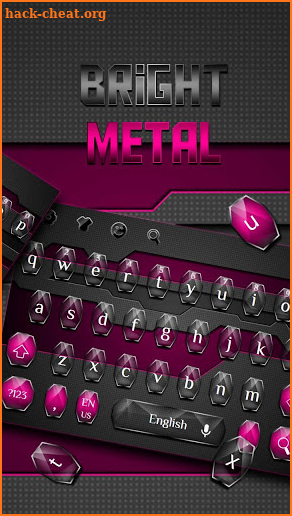 Bright Metal Black Pink Keyboard screenshot