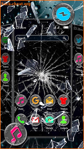 Broken, Glass, Hd Theme & Live Wallpaper screenshot