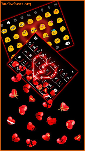 Broken Hearts Gravity Keyboard Background screenshot