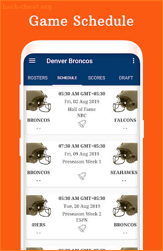 Broncos - Football Live Score & Schedule screenshot